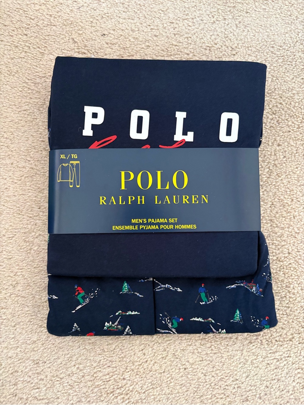 NEW Polo by Ralph Lauren Men's Navy Holiday Pajama Set